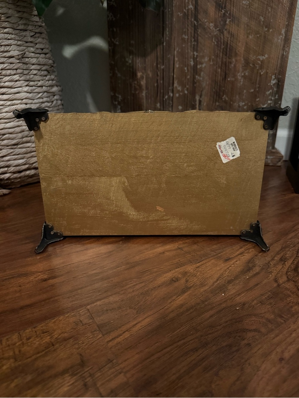 Vintage 1970s Florentine-Style Wooden Musical Jewelry Box With Original PriceTag - Picture 8 of 16